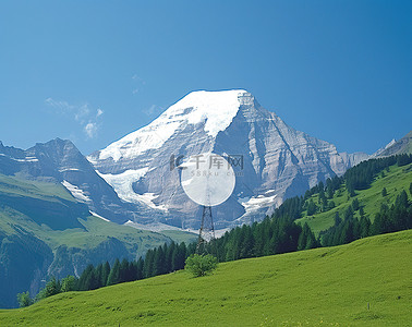 瑞士艾格峰冰川和山脉