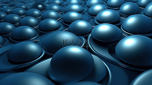 素净ppt背景图片_3d 渲染抽象蓝色球体背景