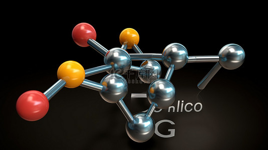 黑色背景下 3d 分离中的 c6h12o6 葡萄糖分子
