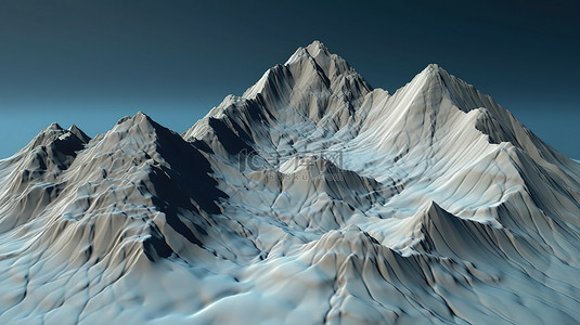 地质学背景图片_3d 渲染地形中的低聚山脉