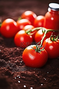 圣女果番茄背景图片_番茄