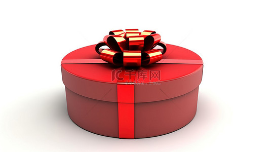 礼包现金背景图片_红丝带绑礼盒的 3D 渲染在白色背景上显示美元符号