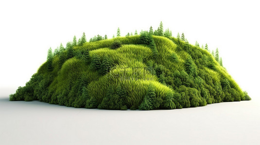 游戏植物背景图片_3d 中孤立的一片郁郁葱葱的绿草地