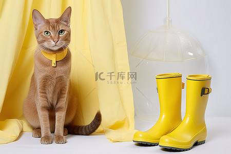 穿着黄色雨鞋的 k 猫先生