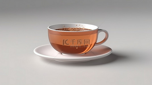 3d 渲染的茶杯模型