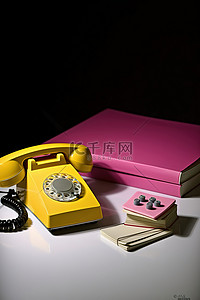 咨询客服下单背景图片_办公室桌子上有记事本的旧手机
