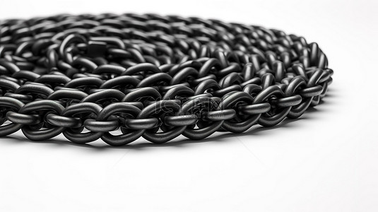 金属板格子背景图片_黑色金属链有线网格的白色背景 3d 渲染与剪切路径隔离