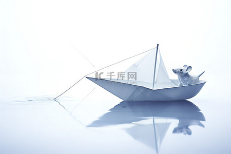 纸船背景图片_纸船鼠标界面