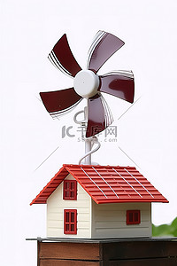 风车背景图片_家用太阳能风力涡轮机