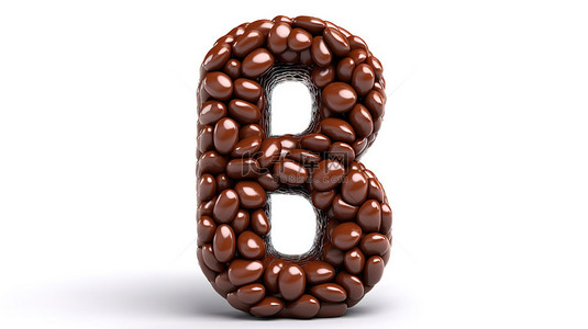 巧克力豆糖形状为数字 8 的 3D 插图