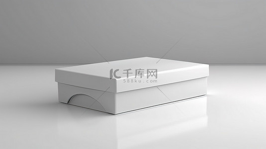 包装盒模板背景图片_白色包装盒的空白 3D 渲染
