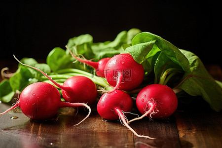 萝卜干炒毛豆背景图片_红色的萝卜和绿色的常春藤