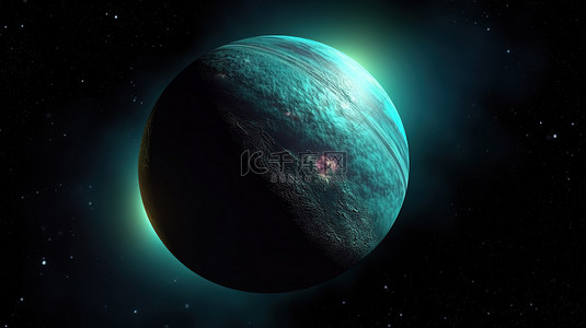 太空探索 3d 渲染的天王星