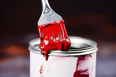 刀架背景图片_一个画罐架，上面挂着一支红色画笔