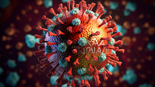 新冠疫苗背景背景图片_电晕病毒背景下流行病风险概念的 3D 说明
