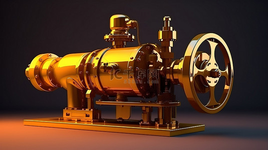 石油工业强国燃料厂油泵设备的 3d 渲染