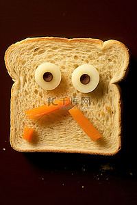 一串串红辣椒背景图片_面包中一张可怕的脸的图像