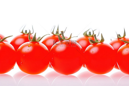 小红书图美背景图片_上面有一群小红番茄