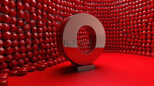 刑法背景图片_正义与法律 3D 符号在充满活力的红墙上说明