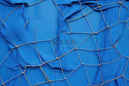 防水背景图片_带鱼网的蓝色防水布