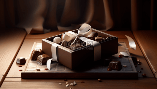 巧克力礼物盒棕色摄影