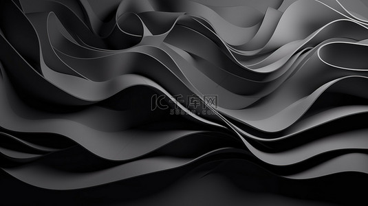剪纸艺术背景图片_灰色剪纸艺术3D渲染抽象背景设计