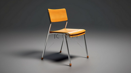 孤立的学校课桌椅的 3d 渲染