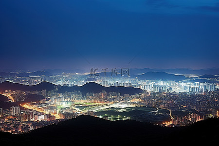 韩国龙仁市夜景