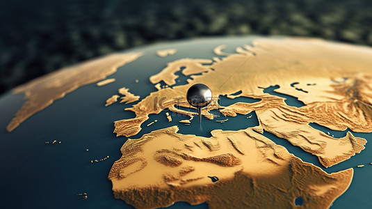 茶导航栏背景图片_3D 渲染的地球行星与精确位置