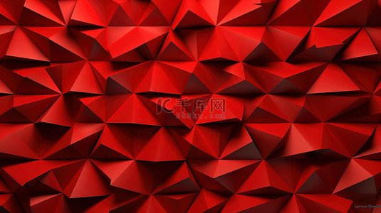 马赛克对话框背景图片_充满活力的 3D 背景与红色三角形图案
