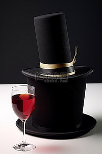 紫色魔法帽背景图片_魔术师帽和酒柜