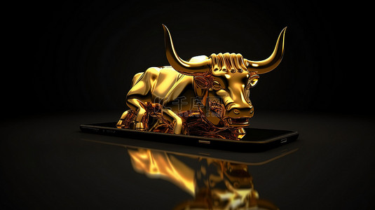 金牛和移动 3D 渲染的商业资产