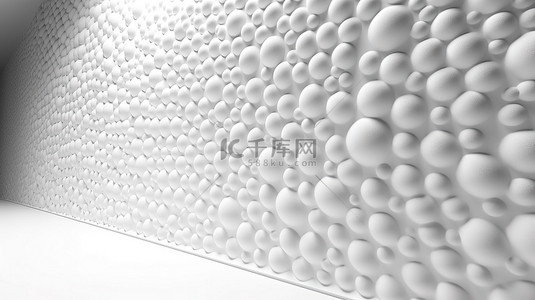 高尔夫比赛背景图片_由 3D 渲染的白色高尔夫球表面制成的墙