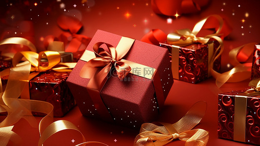 圣诞节礼物盒子背景图片_圣诞节礼品盒子