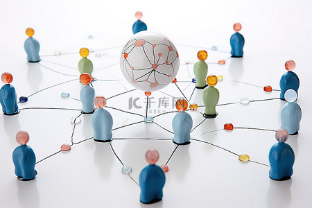 全球网络背景图片_一群人通过点连接在一起