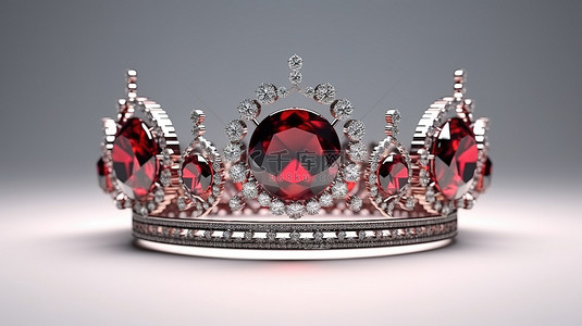 公主背景背景图片_富豪石榴石宝石公主的 3d 渲染