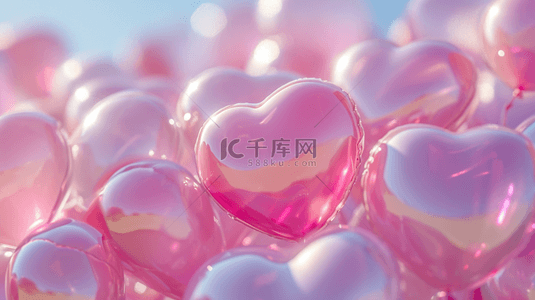 唯美漂亮粉红色儿童爱心氢气球图片9