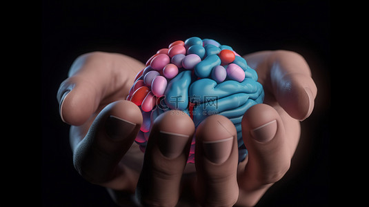 大脑解剖学的三维模型