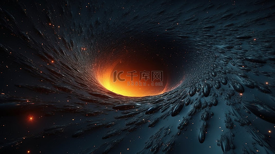 神秘夜晚背景图片_暗物质涡旋 宇宙神秘黑洞的引人注目的 3D 插图