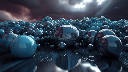 3D 渲染中的多云纹理体积光泽球