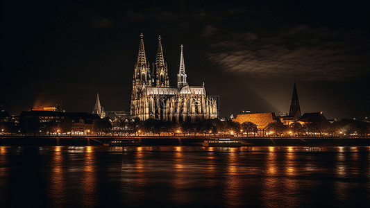 威斯特伐利亚背景图片_科隆大教堂景点旅游背景