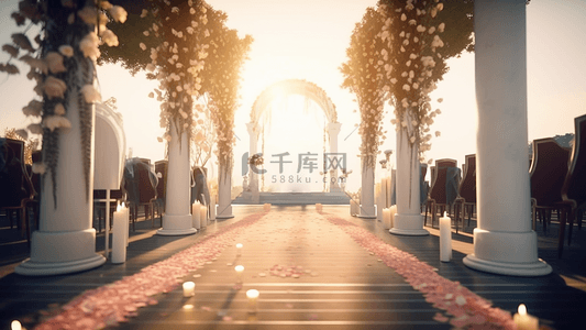 粉色花束背景图片_婚礼浪漫背景