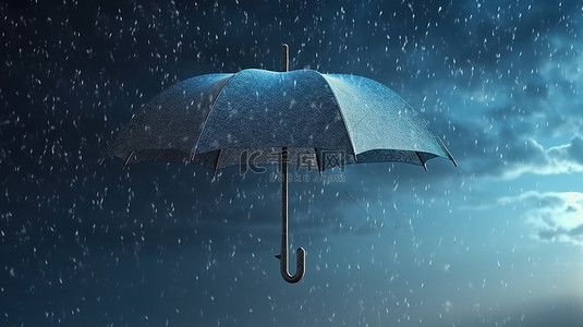 天空雨水背景图片_不祥的云彩 3d 渲染上的猛烈倾盆大雨