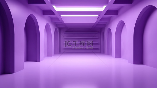 房间的角落背景图片_带角落和墙壁的紫色房间的 3d 渲染