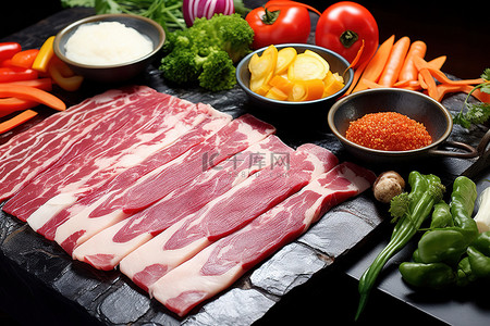 板板肉背景图片_一张有肉的桌子