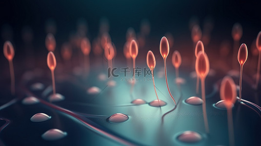 精子骨头背景图片_3d 渲染小鼠精子需要微芯片进行繁殖
