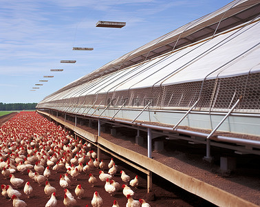 新罕布什尔州罗利的养鸡场