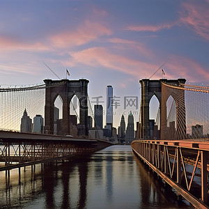 布鲁克林大桥照片