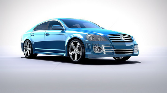 高端豪华背景图片_高端蓝色运动轿车的 3d 插图