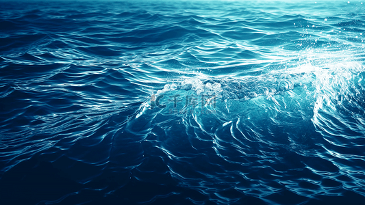 海水海浪蓝色背景